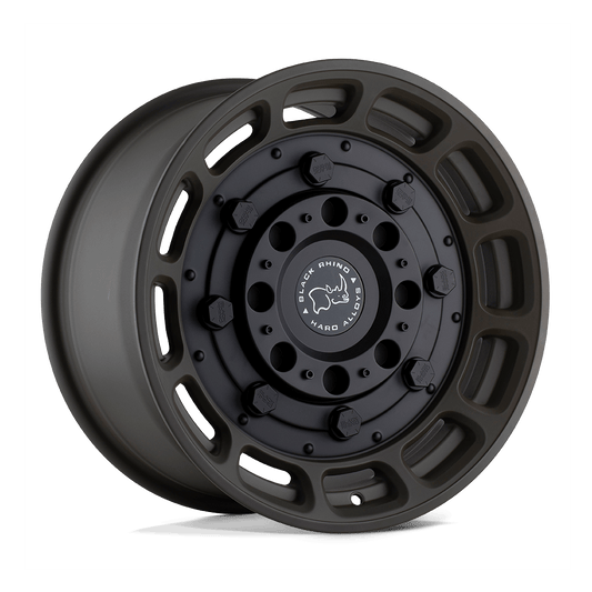 Black Rhino WARTHOG Matte Od Green W/ Black Center wheel showcasing tactical design and performance for trucks and Jeeps.