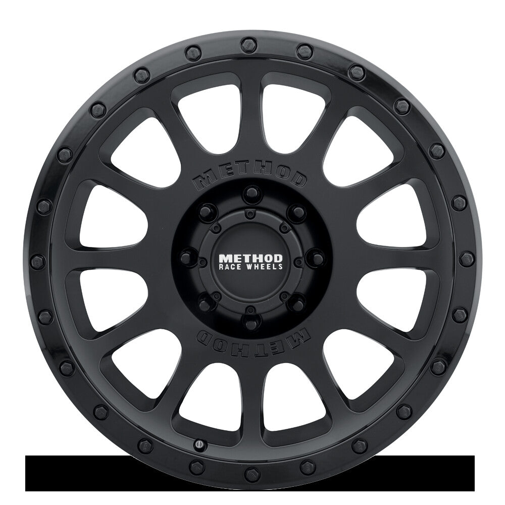 Method Race Wheels | MR305 NV Matte Black - Gloss Black Lip