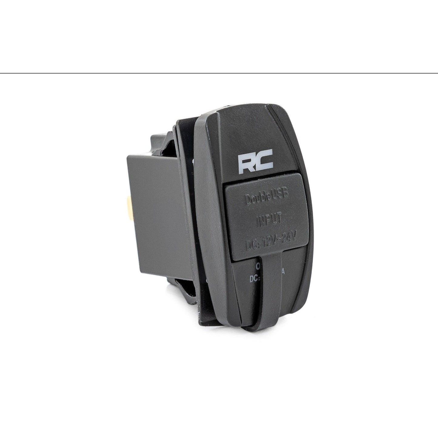 ROUGH COUNTRY USB Switch Insert | 2x1 with Logo | Blue Back Light | 709USB