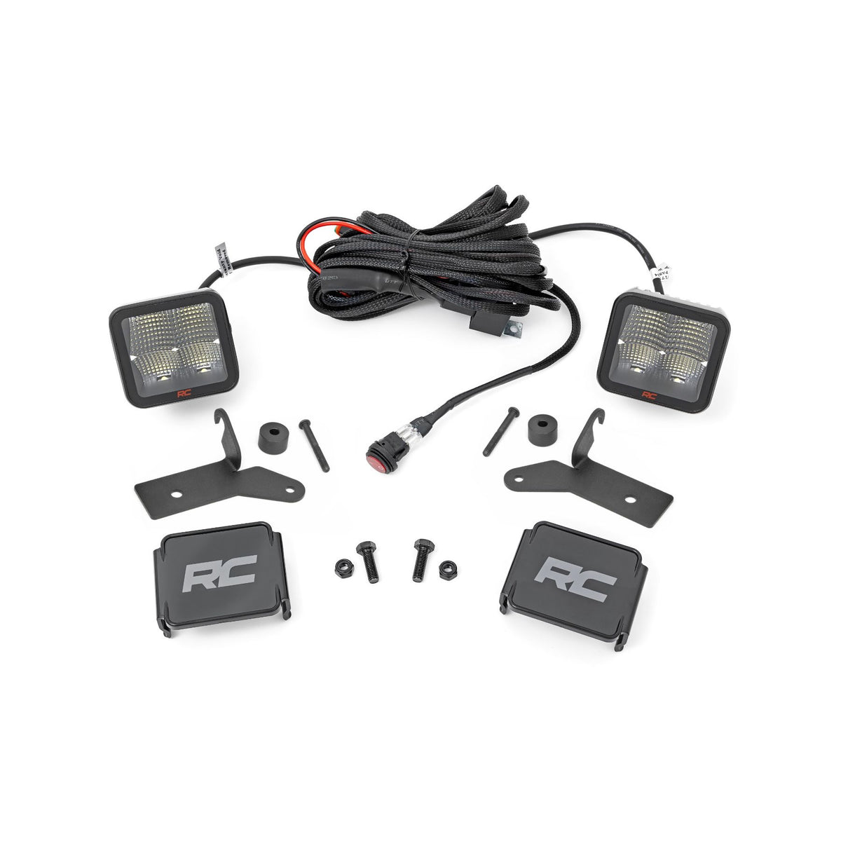 Rough Country LED Light Kit | Hinge Mount | 2" Spectrum Pair | Jeep Gladiator JT/Wrangler JL (18-26) 80052