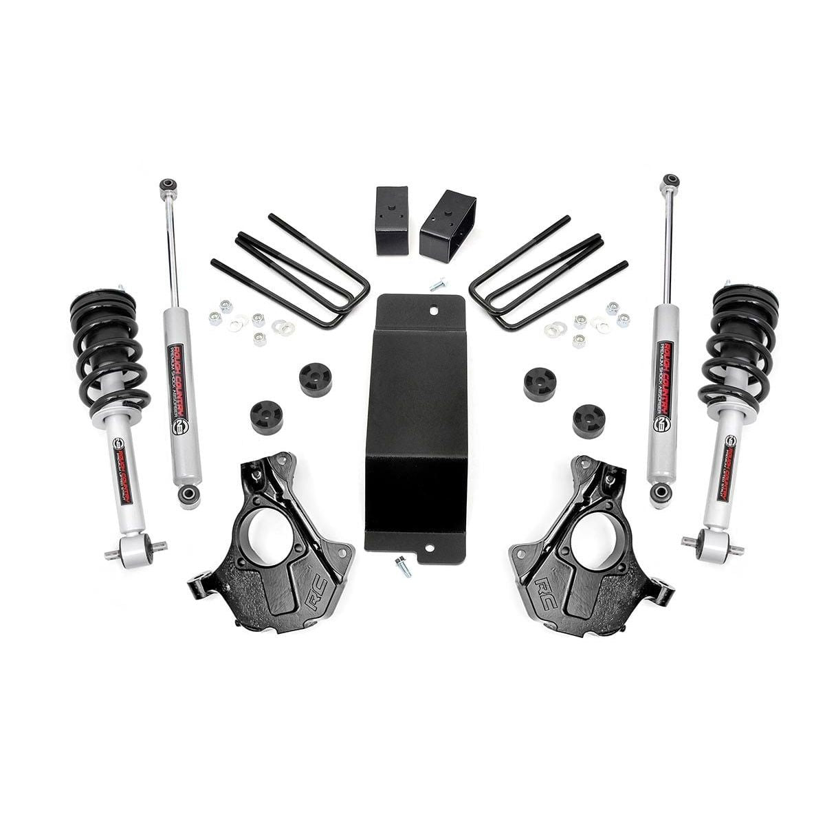 ROUGH COUNTRY 3.5 Inch Lift Kit | Alu/Stamp Steel LCA | N3 Strut | Chevy/GMC 1500 (14-18 & Classic) | 12132