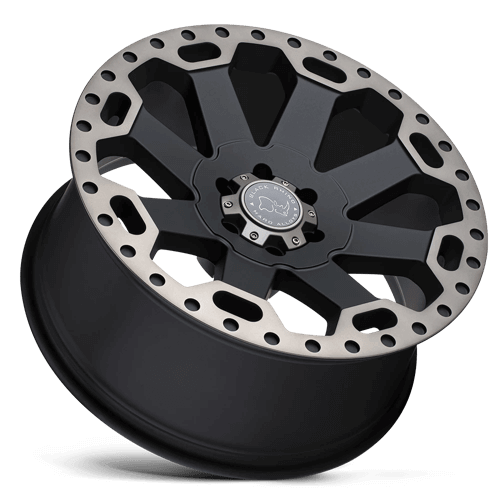 Black Rhino WARLORD Matte Black W/ Mach Dark Tint wheel showcasing matte black finish and machined accents.