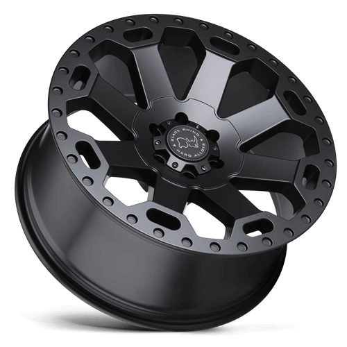 Black Rhino WARLORD Matte Gunmetal wheel with 8-spoke design and monoblock construction.