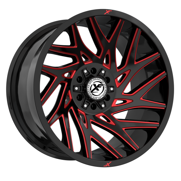 XF OFFROAD XF-229 Gloss Black & Red Milled