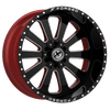 XF OFFROAD XFX-302 Gloss Black Milled W/Red Inner