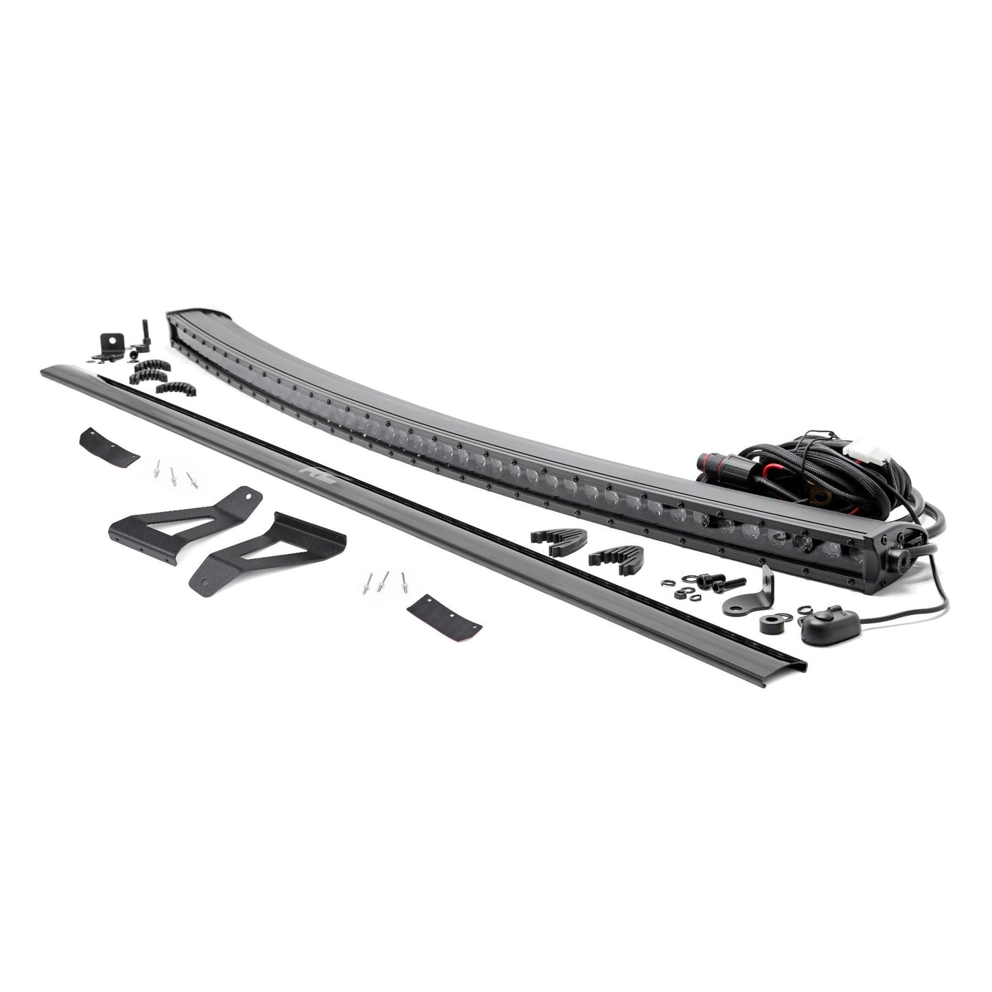 ROUGH COUNTRY LED Light Kit | Windshield Mount | 50" BLK Single Row | Jeep Cherokee XJ (84-01) | 70075