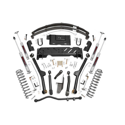 ROUGH COUNTRY 4.5 Inch Lift Kit | Long Arm | RR Leafs | NP242 | Jeep Cherokee XJ 4WD (84-01) | 61722