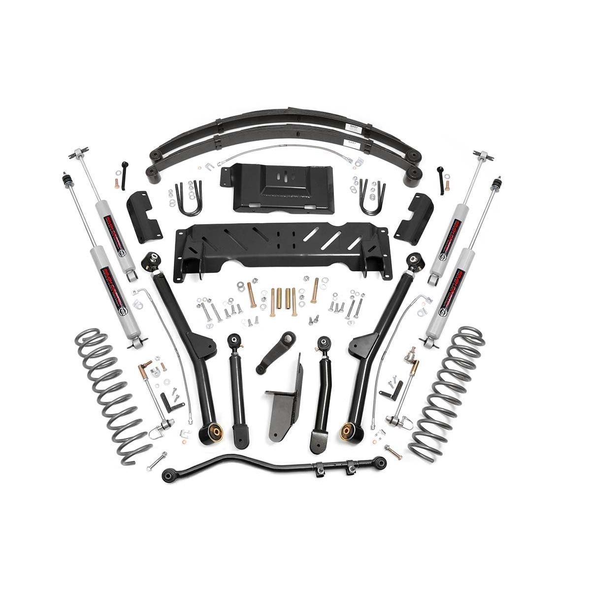 ROUGH COUNTRY 4.5 Inch Lift Kit | Long Arm | RR Leafs | Jeep Cherokee XJ 4WD (1984-2001) | 68622