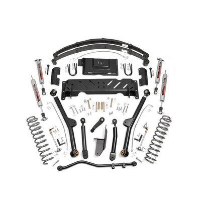 ROUGH COUNTRY 4.5 Inch Lift Kit | Long Arm | RR Leafs | NP242 | Jeep Cherokee XJ 4WD (84-01) | 61722