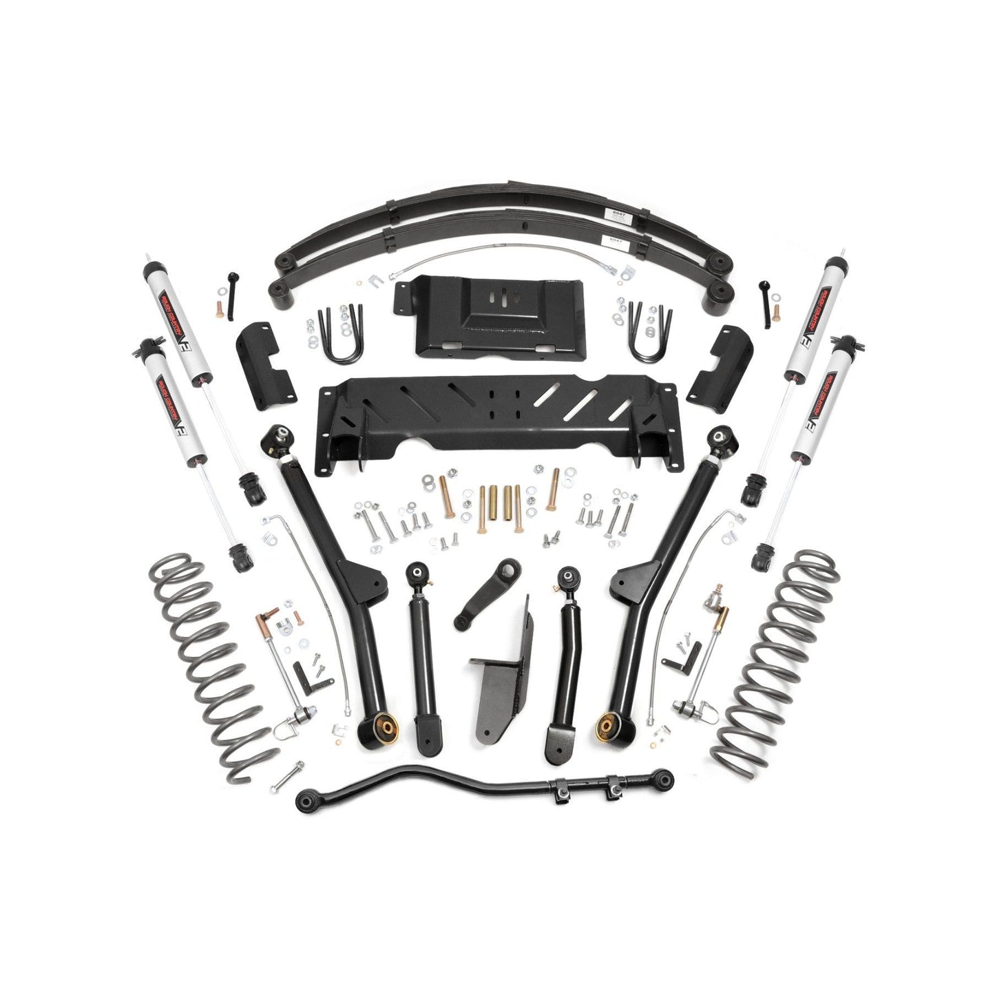 ROUGH COUNTRY 4.5 Inch Lift Kit | Long Arm | RR Leafs | NP242 | V2 | Jeep Cherokee XJ (84-01) | 61770