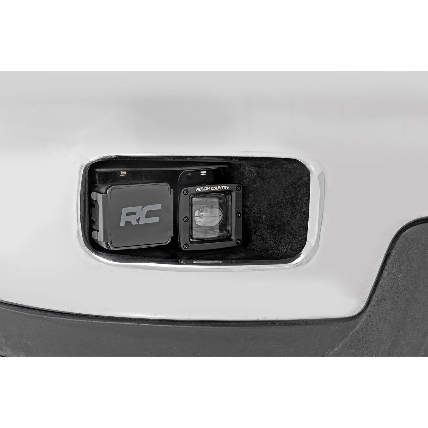ROUGH COUNTRY 2 Inch Black Series LED Light Pods | SAE Fog | Yellow | 70907A