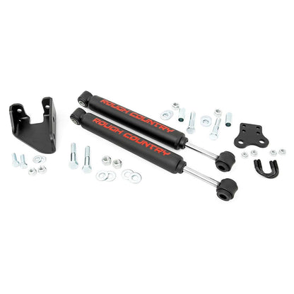 ROUGH COUNTRY Dual Steering Stabilizer | 4-6.5 Inch Lift | Jeep Wrangler YJ 4WD (1987-1995) | 87307