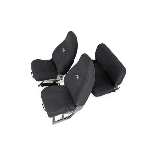 ROUGH COUNTRY | Seat Covers  Front and Rear  Jeep Wrangler YJ 4WD (1987-1990) | 91008