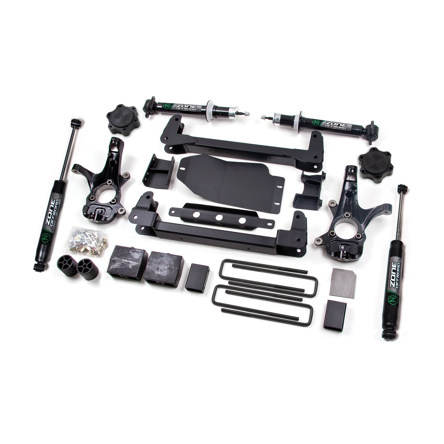 ZONE OFFROAD |  6.5 Inch Lift Kit   I ZONC1N components including crossmembers, struts, and hardware for Silverado/Sierra 1500.