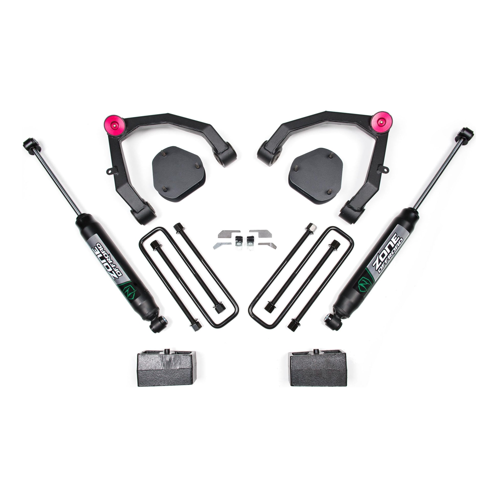 ZONE OFFROAD | 07-13 Chevy 1500 2WD 3.5 Inch Lift Kit With Nitro Shocks UCA Zone Offroad | ZONC30N components