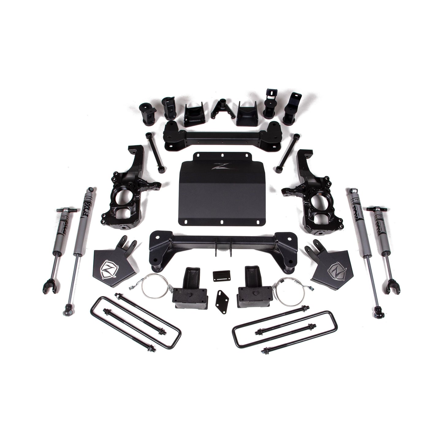 ZONE OFFROAD | 20-24 Silverado/Sierra 2500/3500 HD 5 Inch Lift Kit With Overload Fox Adventure Shocks Zone Offroad | ZONC50F parts and components overview