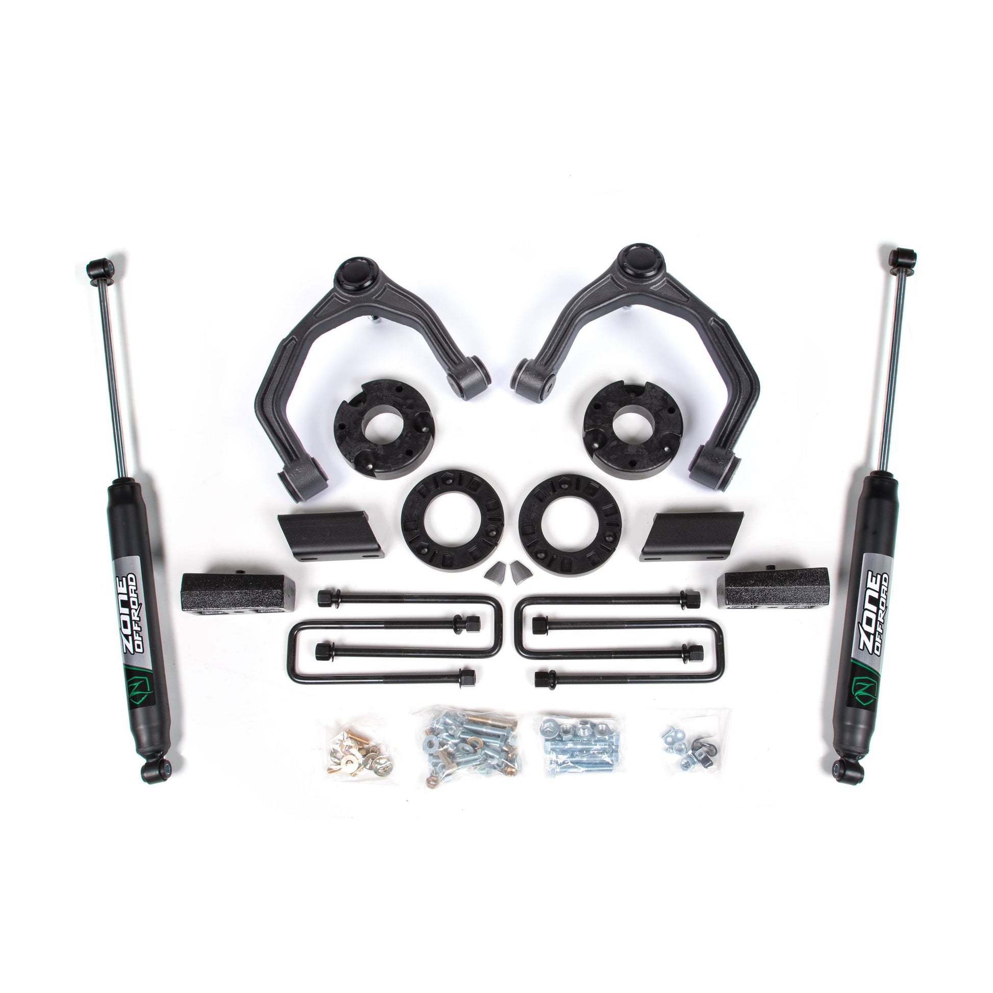 ZONE OFFROAD | 19-23 Silverado/Sierra 1500 3.5 Inch Adventure Series Lift Kit With Nitro Shocks Zone Offroad | ZONC47N components