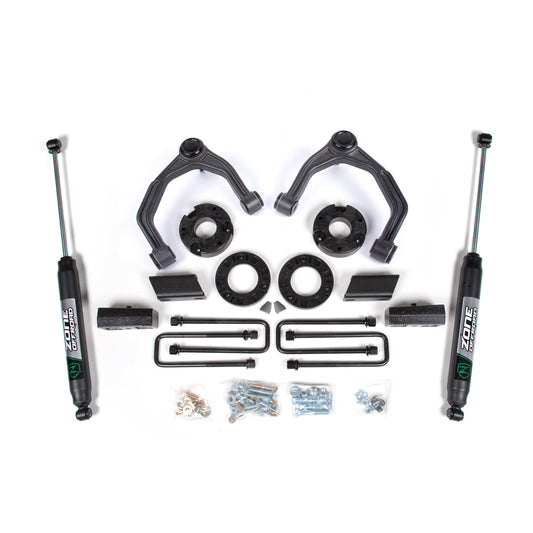 ZONE OFFROAD | 19-23 Silverado/Sierra 1500 3.5 Inch Adventure Series Lift Kit With Nitro Shocks Zone Offroad | ZONC47N components