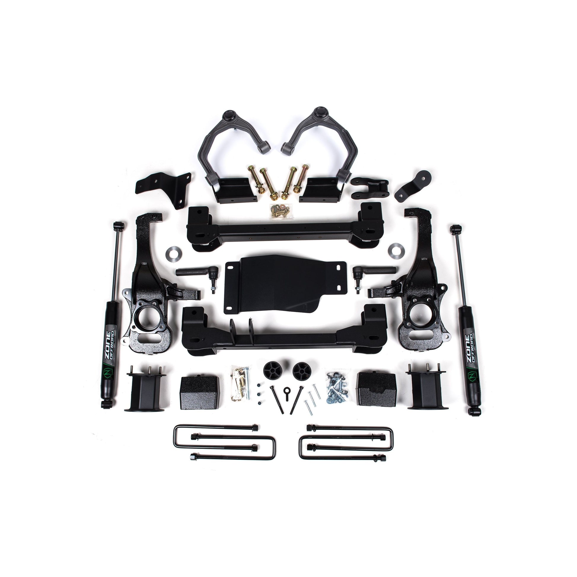 ZONE OFFROAD | 19-24 Silverado/Sierra 1500 4WD 6 Inch Lift Kit With Nitro Shocks Zone Offroad | ZONC68N components layout