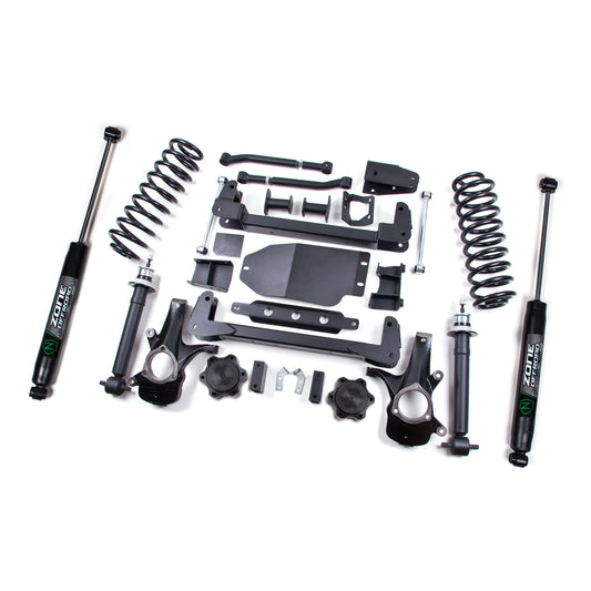 ZONE OFFROAD |  6.5 Inch Lift Kit   I ZONC6N complete suspension component set for off-road SUV enhancements.