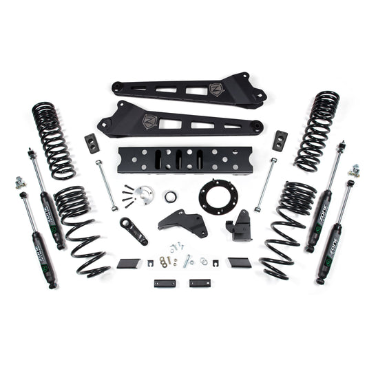 ZONE OFFROAD | 19-24 RAM 2500 6.5 Inch Radius Arm 4.5 Inch Rear Coils Diesel 6-Bolt T-Case Nitro Shocks Zone Offroad | ZOND118N lift kit components