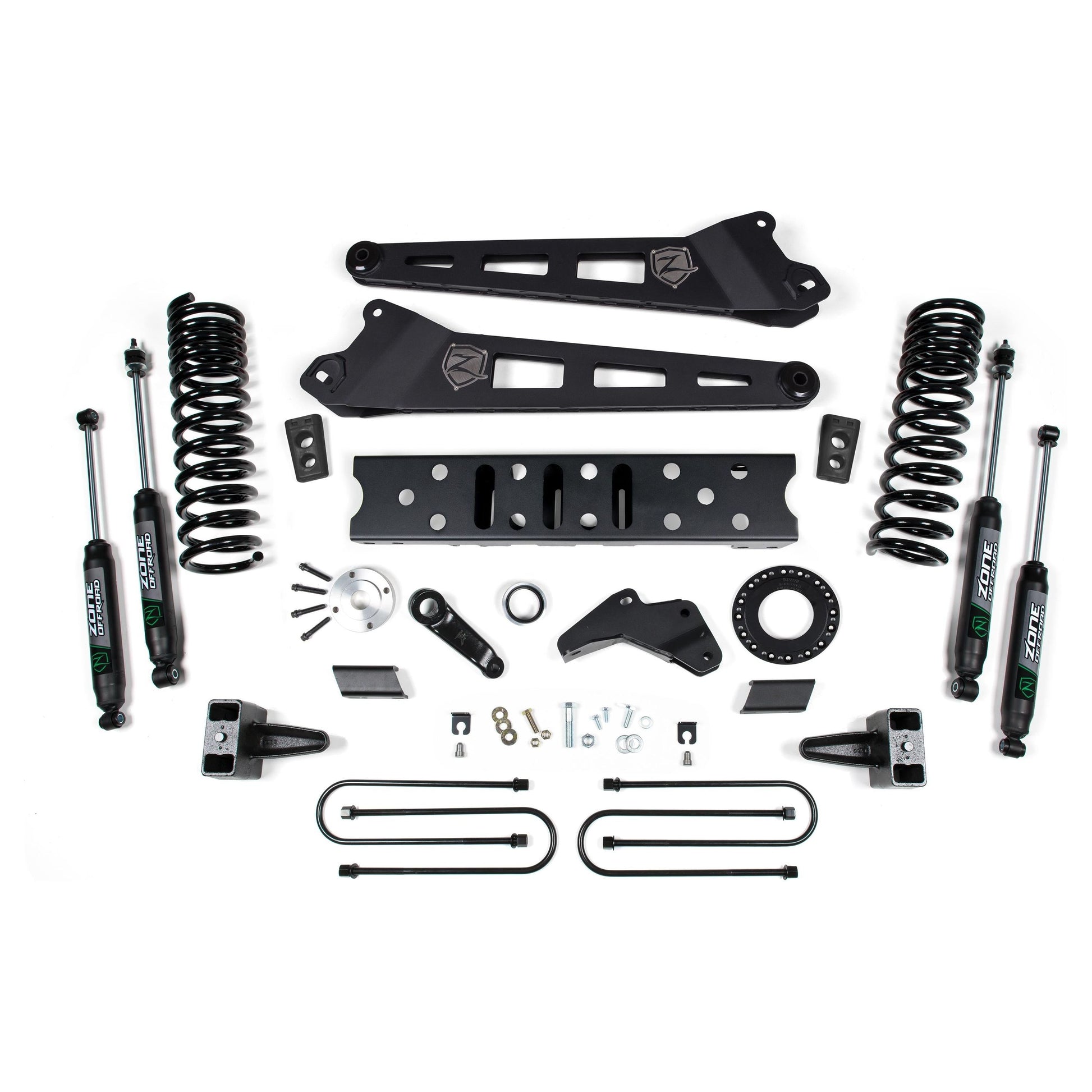 ZONE OFFROAD | 19-24 RAM 3500 5.5 Inch Radius Arm 5 Inch Rear Block With Overload Gas 6-Bolt T-Case Fox Adventure Shocks Zone Offroad | ZOND122F