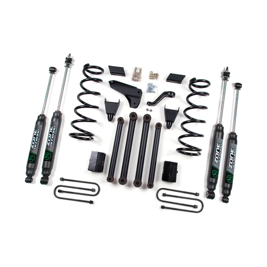 ZONE OFFROAD | 10-12 Dodge RAM 2500 5.0 Inch  Coil Spring Lift Kit With 4-1/8 Axle Fox Shocks Zone Offroad | ZOND18F components layout