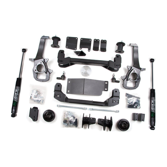 ZONE OFFROAD | 4 Inch Lift Kit I ZOND42N components and parts layout for Dodge / Ram 1500 trucks.