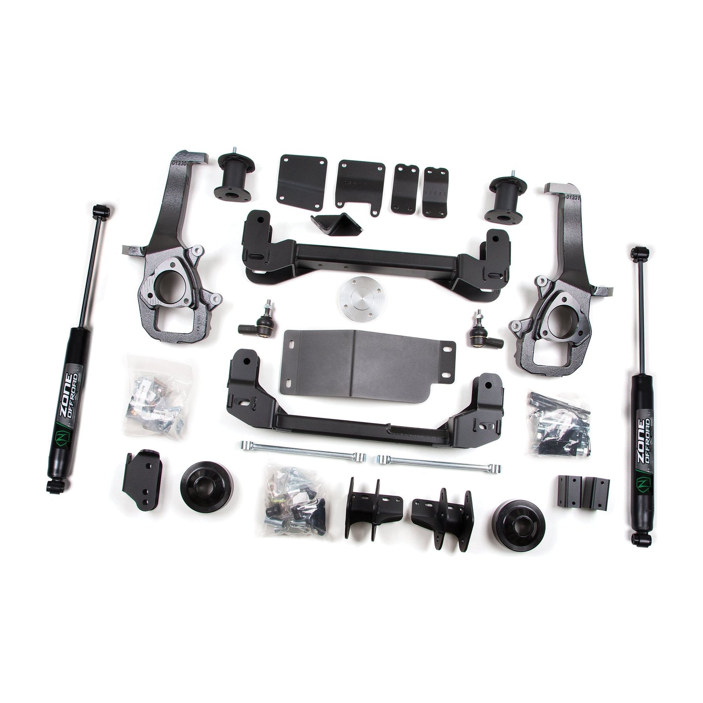 ZONE OFFROAD | 2012 RAM 1500 4 Inch Lift Kit Fox Shocks Zone Offroad | ZOND20F components and parts layout
