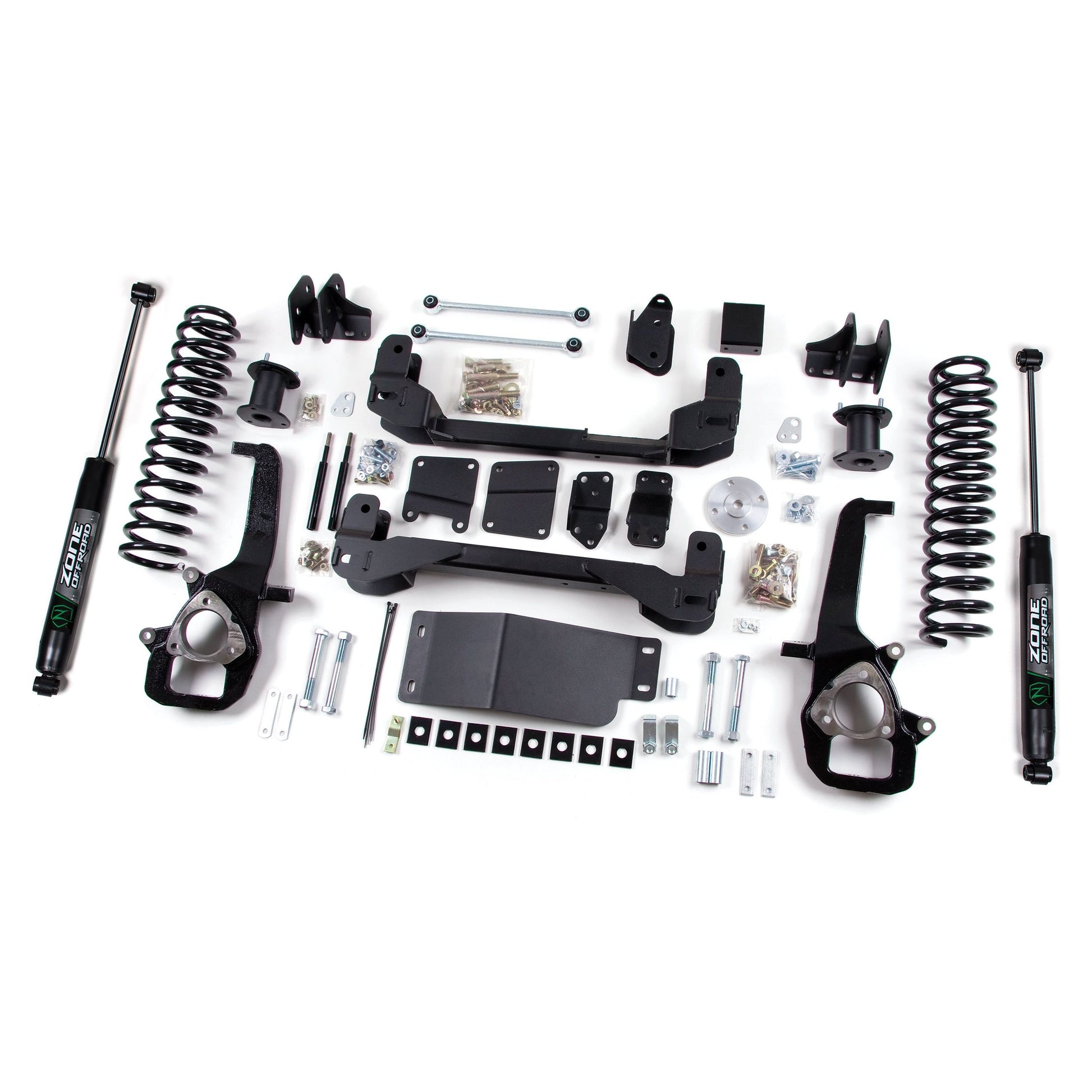 ZONE OFFROAD | 13-15 Dodge RAM 1500 6 Inch Front 5 Inch Rear Lift Height Strut Spacer Lift Kit With Nitro Shocks Zone Offroad | ZOND41N parts and components