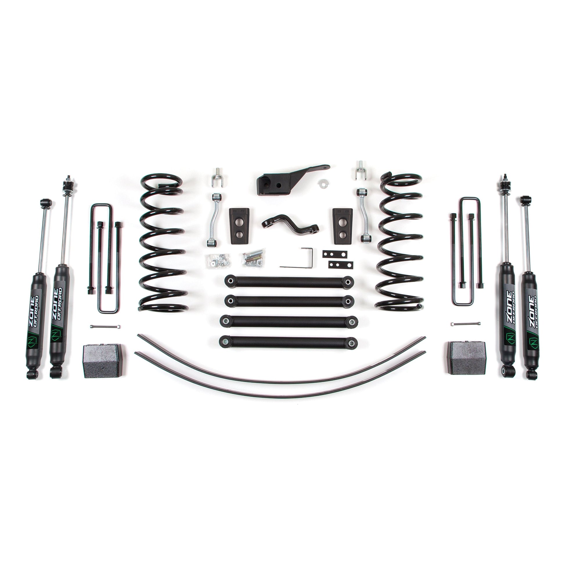 ZONE OFFROAD | 94-99 Dodge RAM 1500 5 Inch Coil Spring Lift Kit With Nitro Shocks Zone Offroad | ZOND44N components and parts