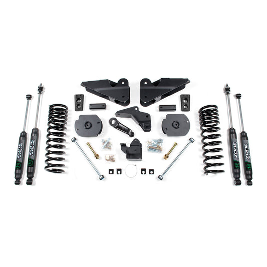 ZONE OFFROAD | 14-18 RAM 2500 4.5 Inch Lift KitWith Nitro Shocks Diesel Zone Offroad | ZOND51N components laid out on a white background.