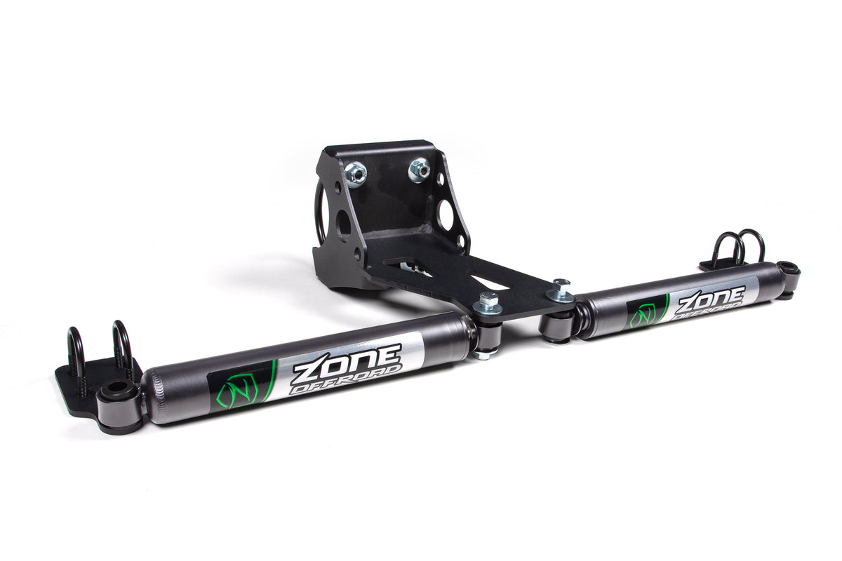 ZONE OFFROAD | Dual Steering Stabilizer Kit W/ Nitro Shocks | 05-27 Fits 3-9 Inch Lift | Ford F250/F350 Super Duty 4WD | F102N - product image 1