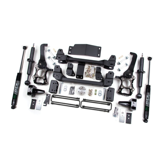 ZONE OFFROAD | 09-12 Ford F-150 6 Inch Lift Kit With Nitro Shocks Zone Offroad | ZONF10N components assembled flat lay image