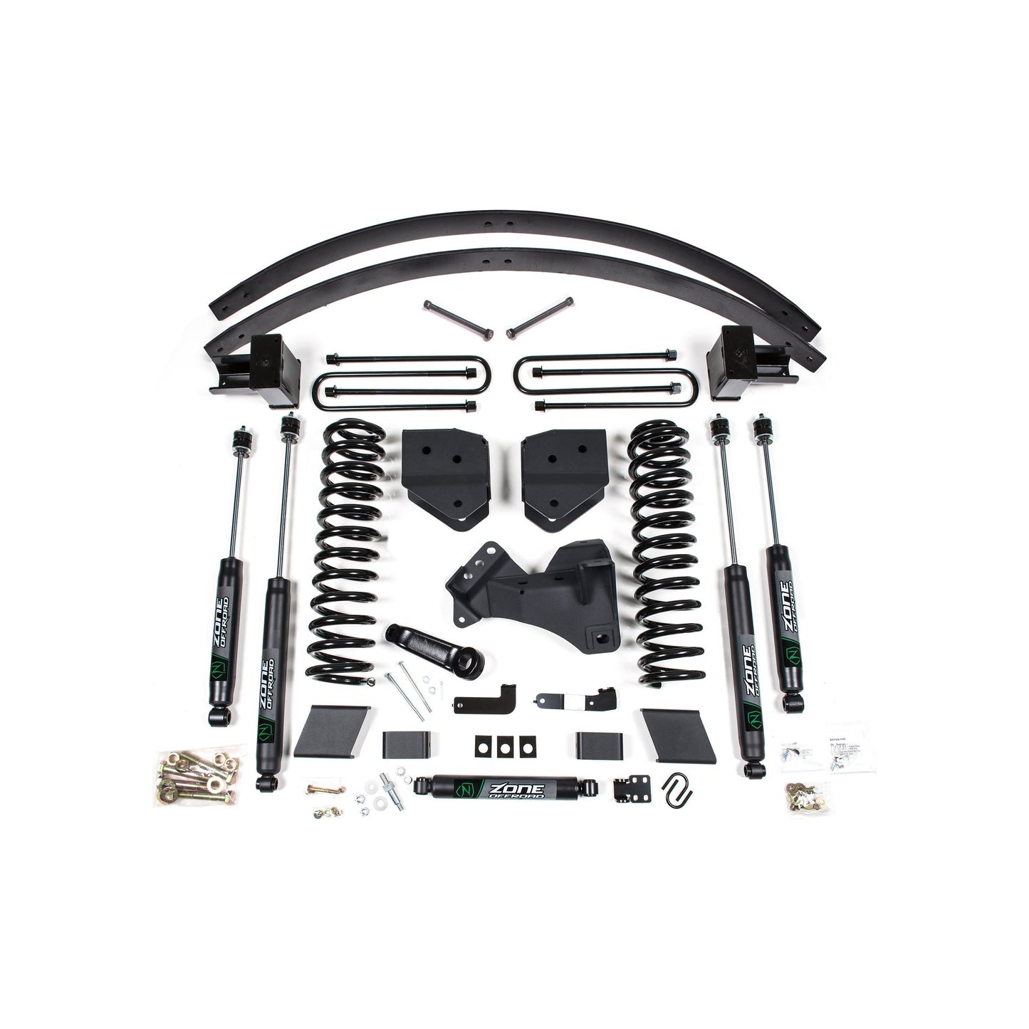 ZONE OFFROAD | 17-19 Ford F-250/F-350 Super Duty 6 Inch Lift Kit 3 Inch Rear Block Diesel 3 Leaf Main Fox Adventure Shocks Adventure Series Shocks Zone Offroad | ZONF111F