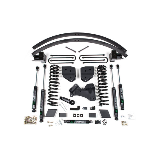 ZONE OFFROAD | 17-19 Ford F-250/F-350 Super Duty 6 Inch Lift Kit 4 Inch Rear Block & AAL Diesel 2 Leaf Main Nitro Shocks Zone Offroad | ZONF110N