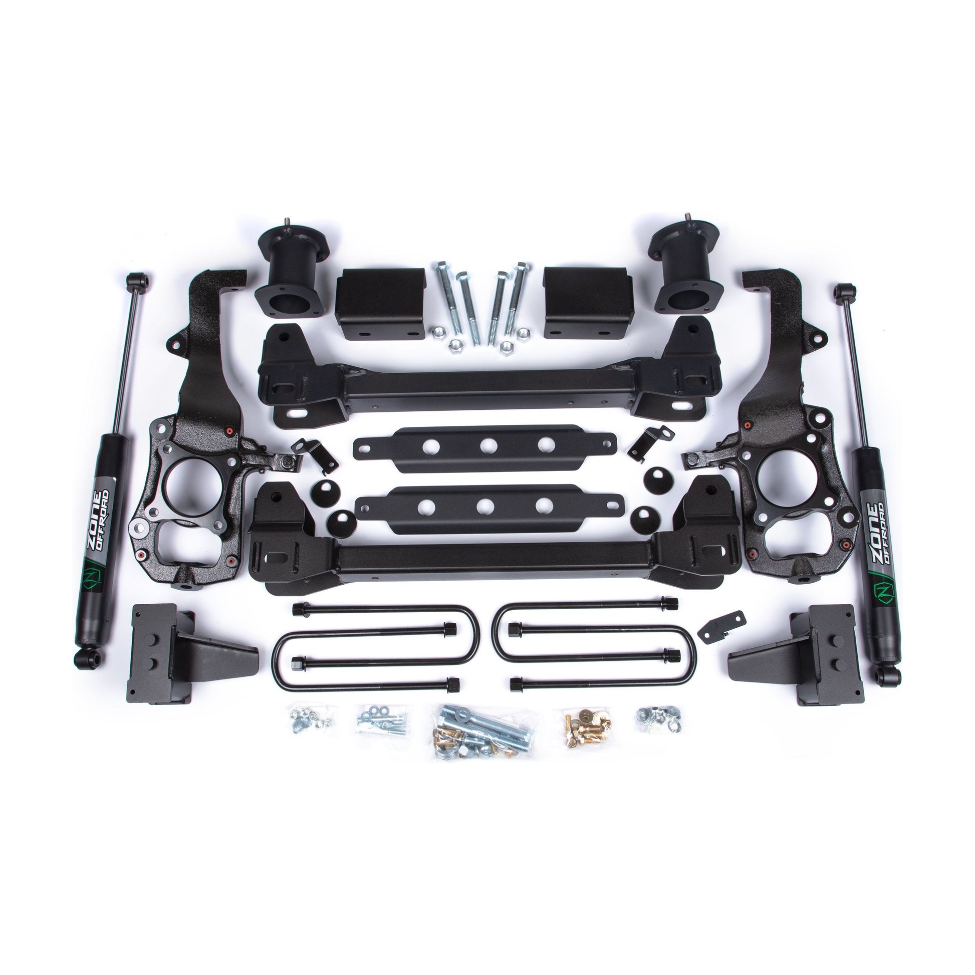 ZONE OFFROAD | 21-24 Ford F-150 2WD 6 Inch Supension Lift Kit 3.25 Inch Rear Lift Block Spacer Front Nitro Rear Zone Offroad | ZONF122N components
