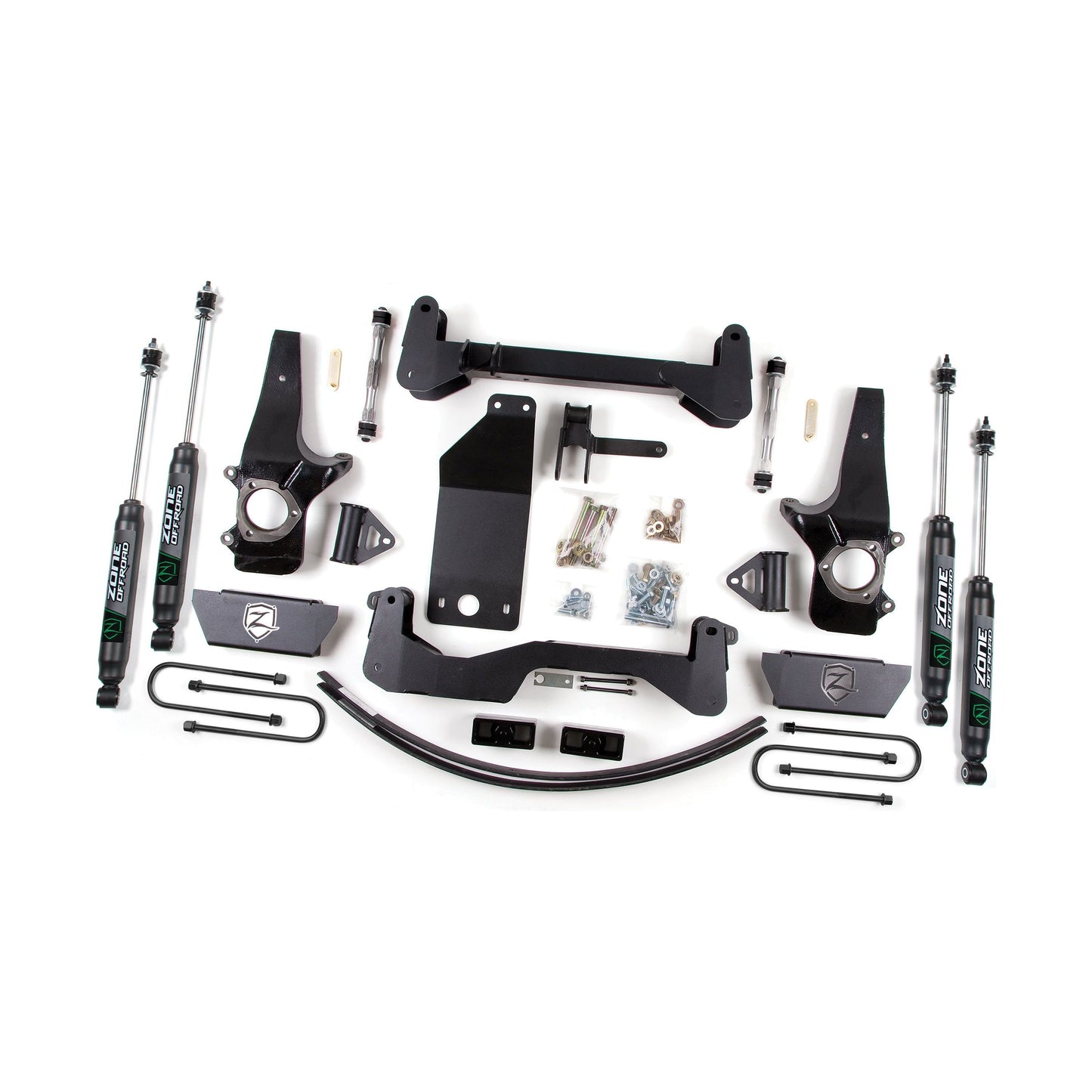 ZONE OFFROAD | 97-03 Ford F-150 6 Inch Lift Kit With Nitro Shocks Zone Offroad | ZONF14N components displayed.