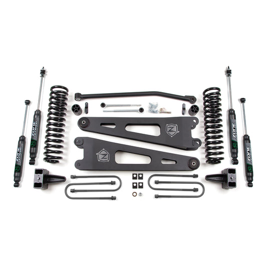 ZONE OFFROAD | 05-07 Ford F-250/F-350 Super Duty 4 Inch Radius Arm Lift Kit Diesel Fox Adventure Shocks Zone Offroad | ZONF21F