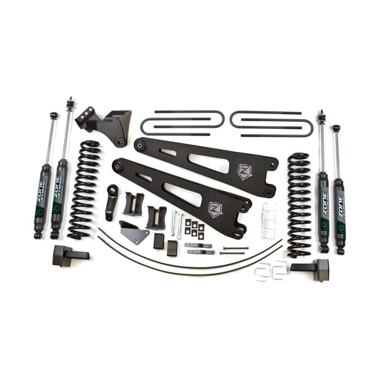 ZONE OFFROAD | 05-07 Ford F-250/F-350 Super Duty 6 Inch Lift Kit Gas Fox Shocks Zone Offroad | ZONF39F components and parts.