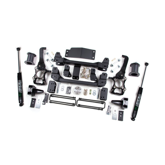 ZONE OFFROAD | 2014 Ford F-150 6 Inch Lift Kit 4 Inch Rear Block With Nitro Shocks Zone Offroad | ZONF81N components and parts