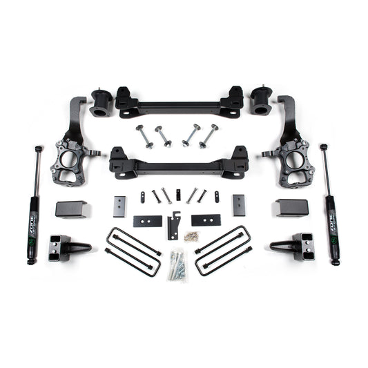 ZONE OFFROAD | 2014 F-150 2WD 6 Inch Lift Kit With Nitro Shocks Zone Offroad | ZONF43N components and assembly parts.