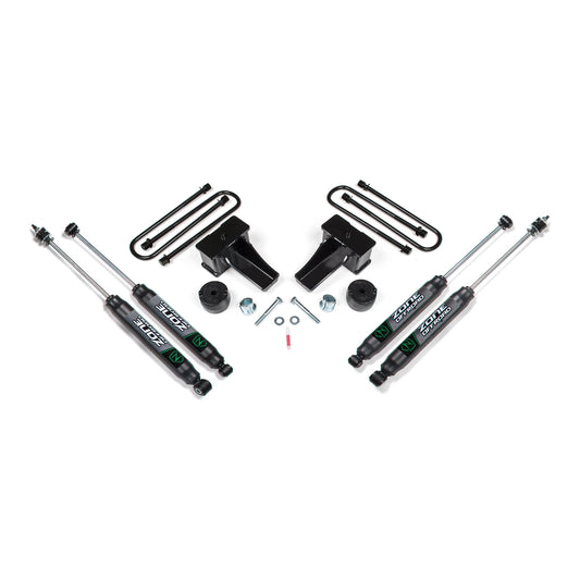 ZONE OFFROAD | 11-16 Ford F-250/F-350 Super Duty 2 Inch Lift Kit No Shocks Zone Offroad | ZONF45 components including spacers and blocks