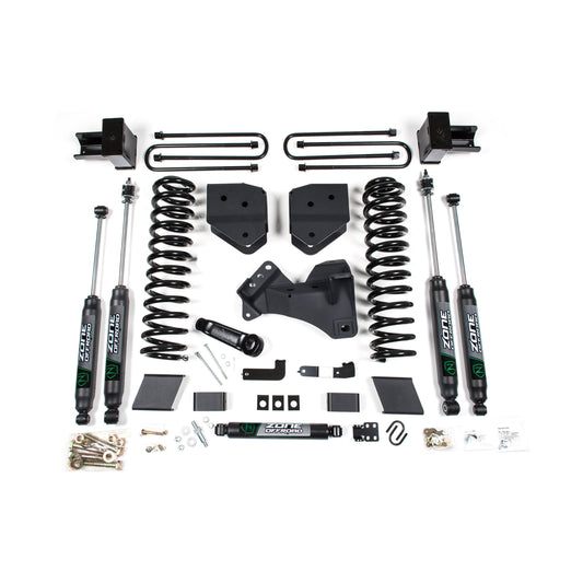 ZONE OFFROAD | 17-19 Ford F-250/350 Super Duty 4 Inch Diesel 3 Leaf Main Fox Shocks Zone Offroad | ZONF50F lift kit components
