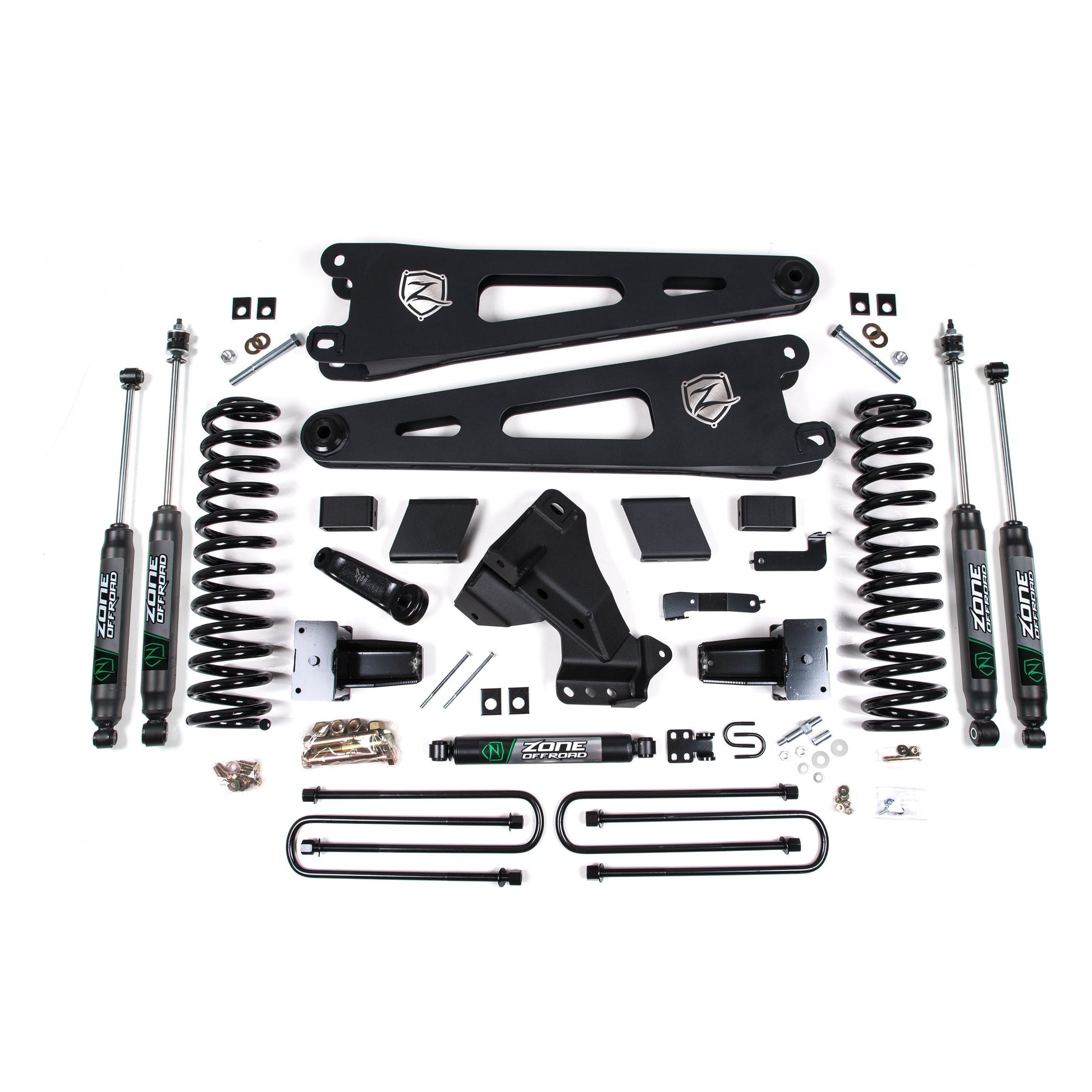 ZONE OFFROAD | 20-21 F-350 Dually 4 Inch Radius Arm Lift Kit Fox Adventure Shocks Diesel Zone Offroad | ZONF73F components