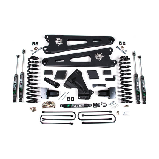 ZONE OFFROAD | 20-22 Ford F-250/F-350 Super Duty 7 Inch Lift Kit Fox Adventure Shocks Diesel Zone Offroad | ZONF64F components.