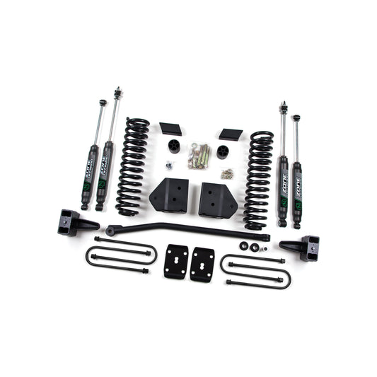 ZONE OFFROAD | 11-16 Ford F-250/F-350 Super Duty 4 Inch Lift Kit With Overload Gas Fox Shocks Zone Offroad | ZONF19F components on display