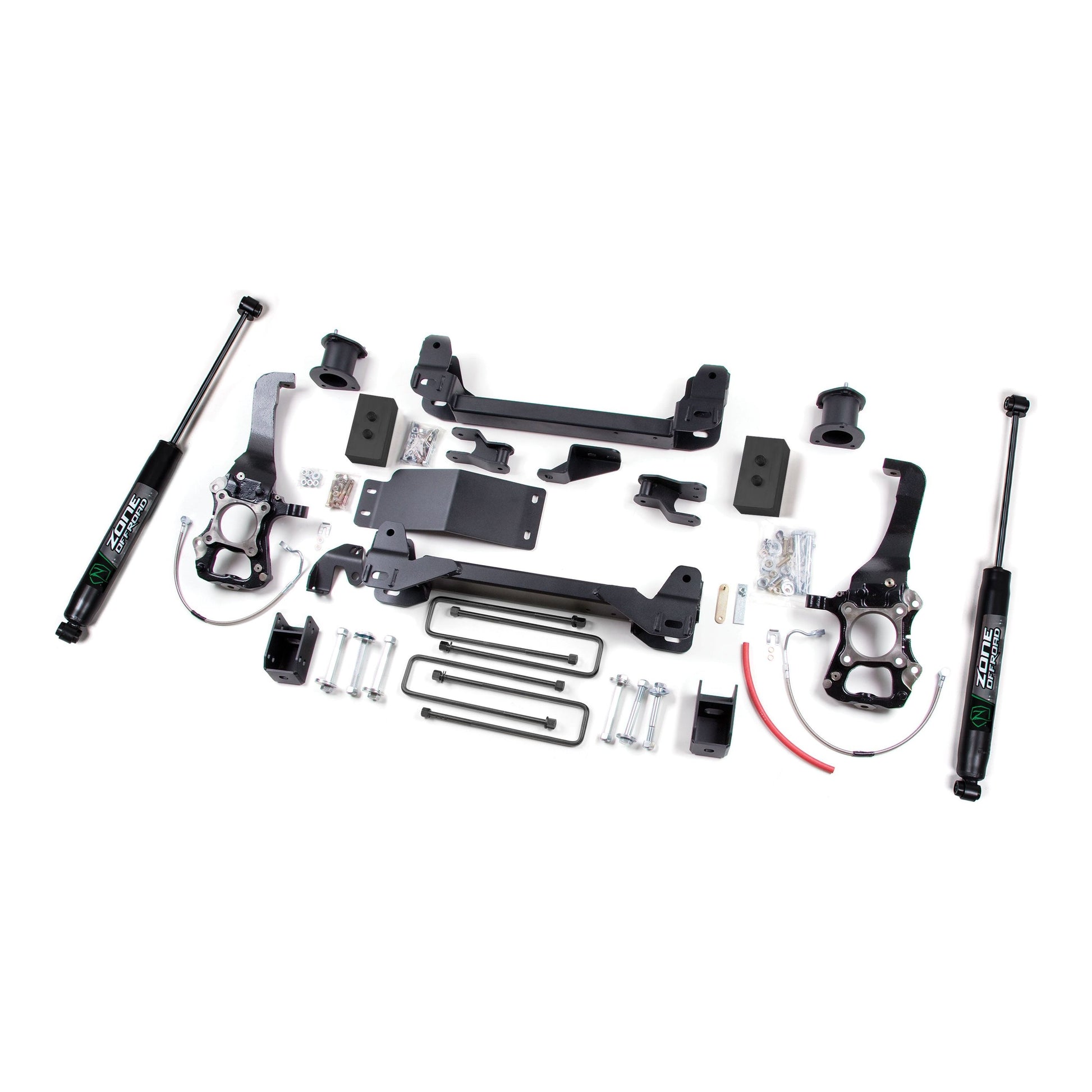 ZONE OFFROAD | 04-08 Ford F-150 4 Inch Lift Kit With Nitro Shocks Zone Offroad | ZONF8N installation components layout