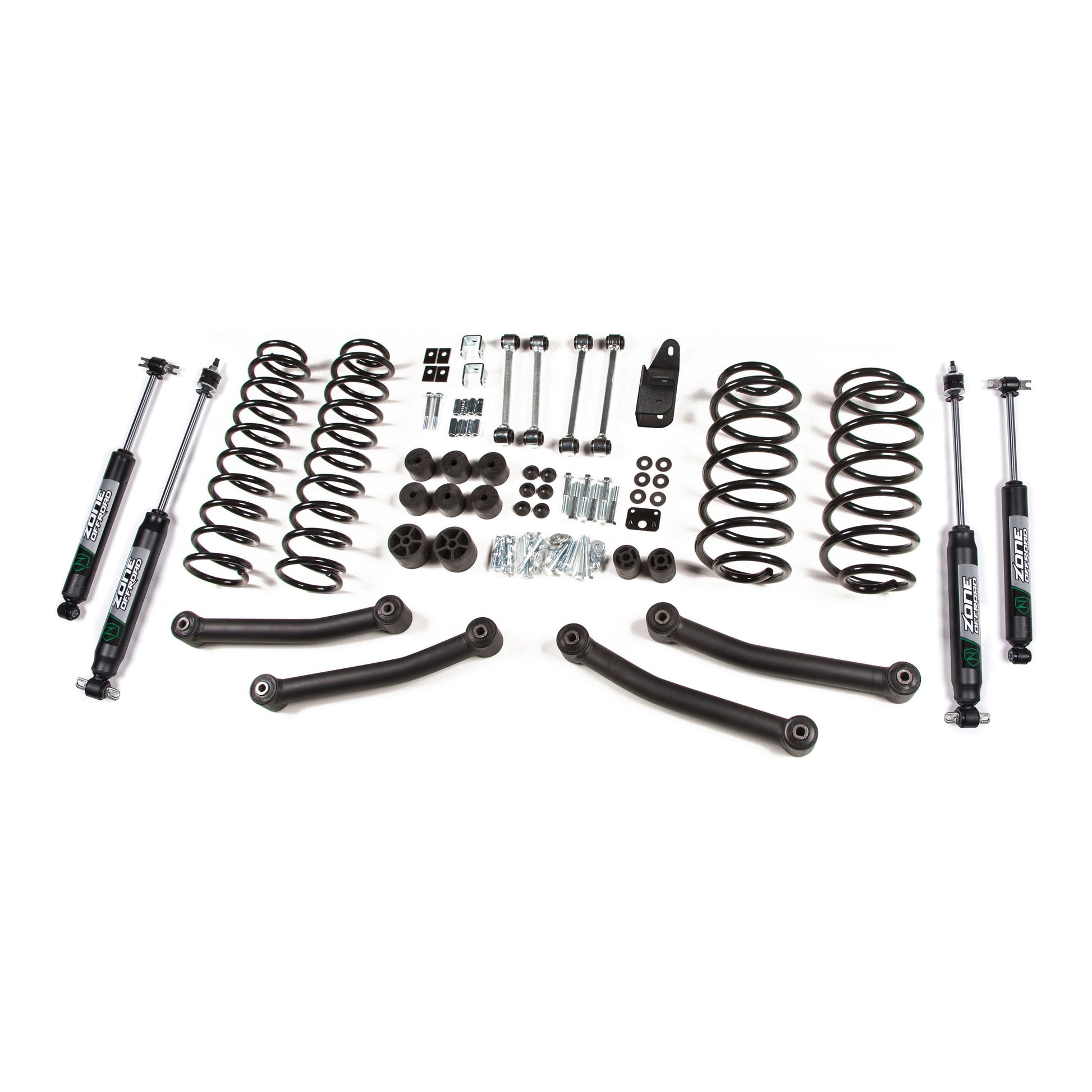 ZONE OFFROAD | 97-02 Jeep Wrangler TJ 4 Inch Coil Spring Lift Kit With Nitro Shocks Zone Offroad | ZONJ10N parts and components