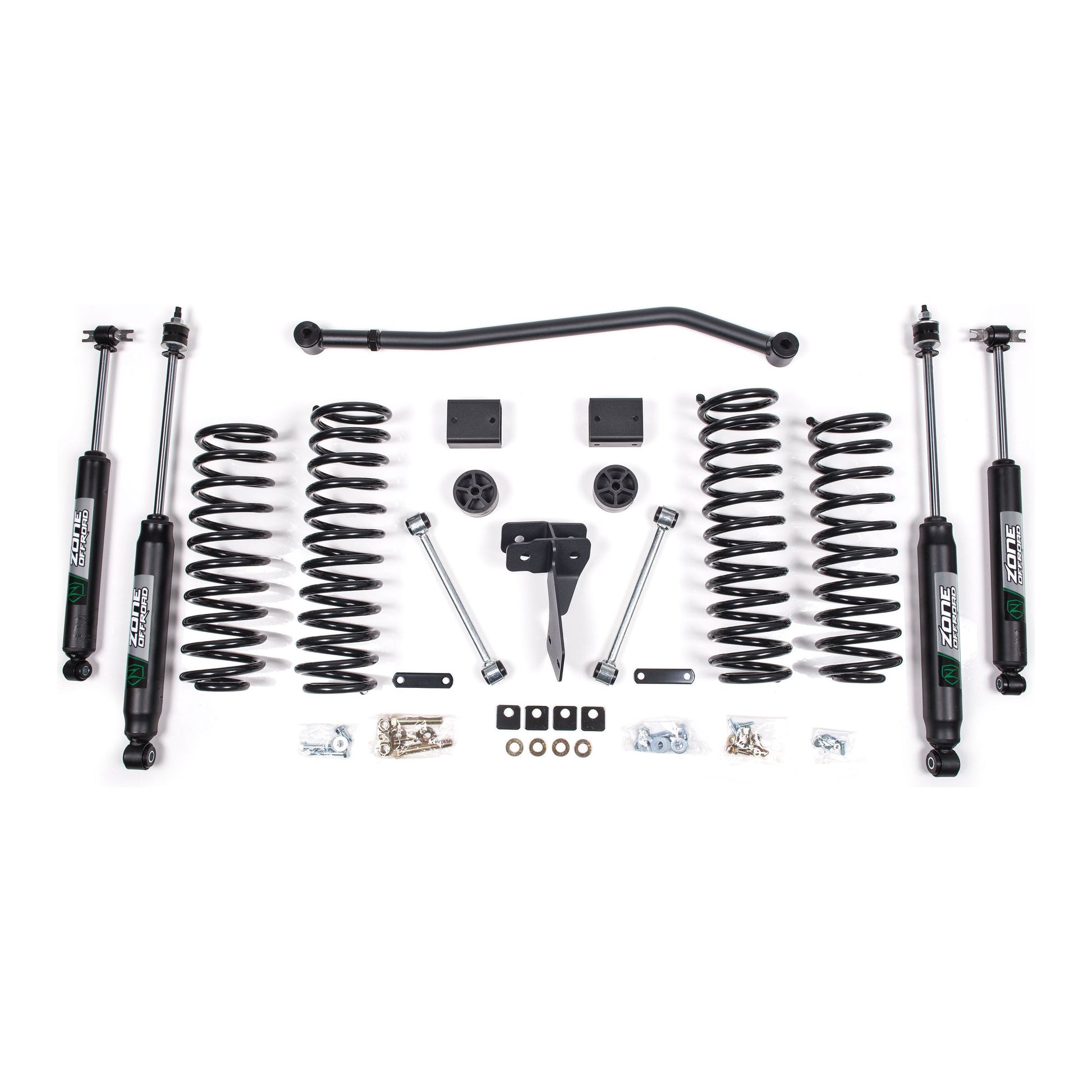 ZONE OFFROAD |  4 Inch Lift Kit   I ZONJ14F suspension components and accessories for Jeep Wrangler.